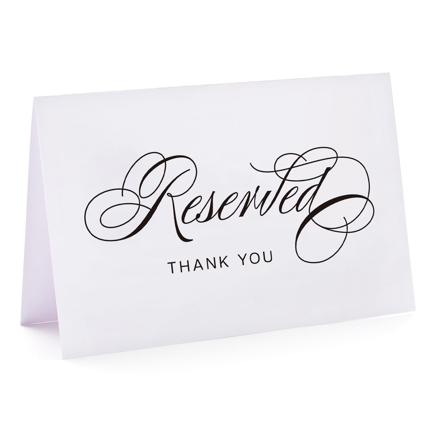 Reserved Signs for Weddings, Parties, Receptions, Restaurant and Celebrations, Reserved Signs for Tables, Reserved Signs for Wedding Chairs, 10 Pack,Thank You 4 x 6 Inches.