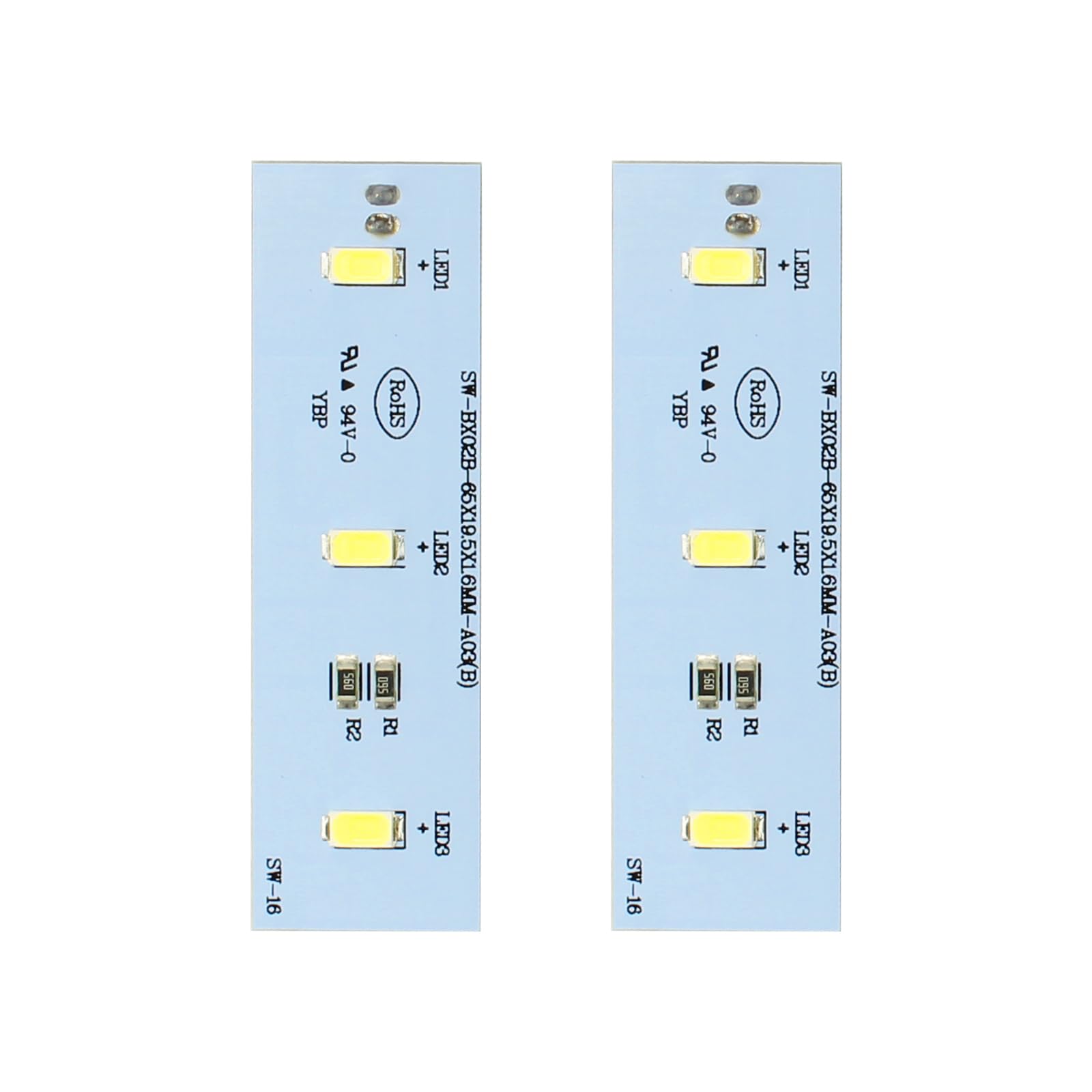 GEAIN SW-BX02B Refrigerator LED Light(2 pcs) for Magic Chef Refrigerator and Electrolux Refrigerator LED Light Board|Refrigerator LED Light Module Replacement ZBE2350HCA,DC 12V