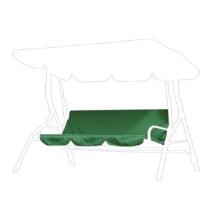 swing seat cushion cover, outdoor patio swing cushion replacement 3 seater swing seat cushion cover, waterproof garden swing chair protection cover, 150 x 50 x 10cm(green)