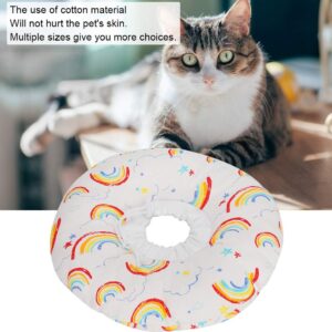 Cat Cone Collar Soft, Cotton Cat Cone Donut Collar, Breathable Adjustable Kitten Cone Bright Color Anti Licking Elizabeth Circle for Small-Sized Dogs and Cats(S)