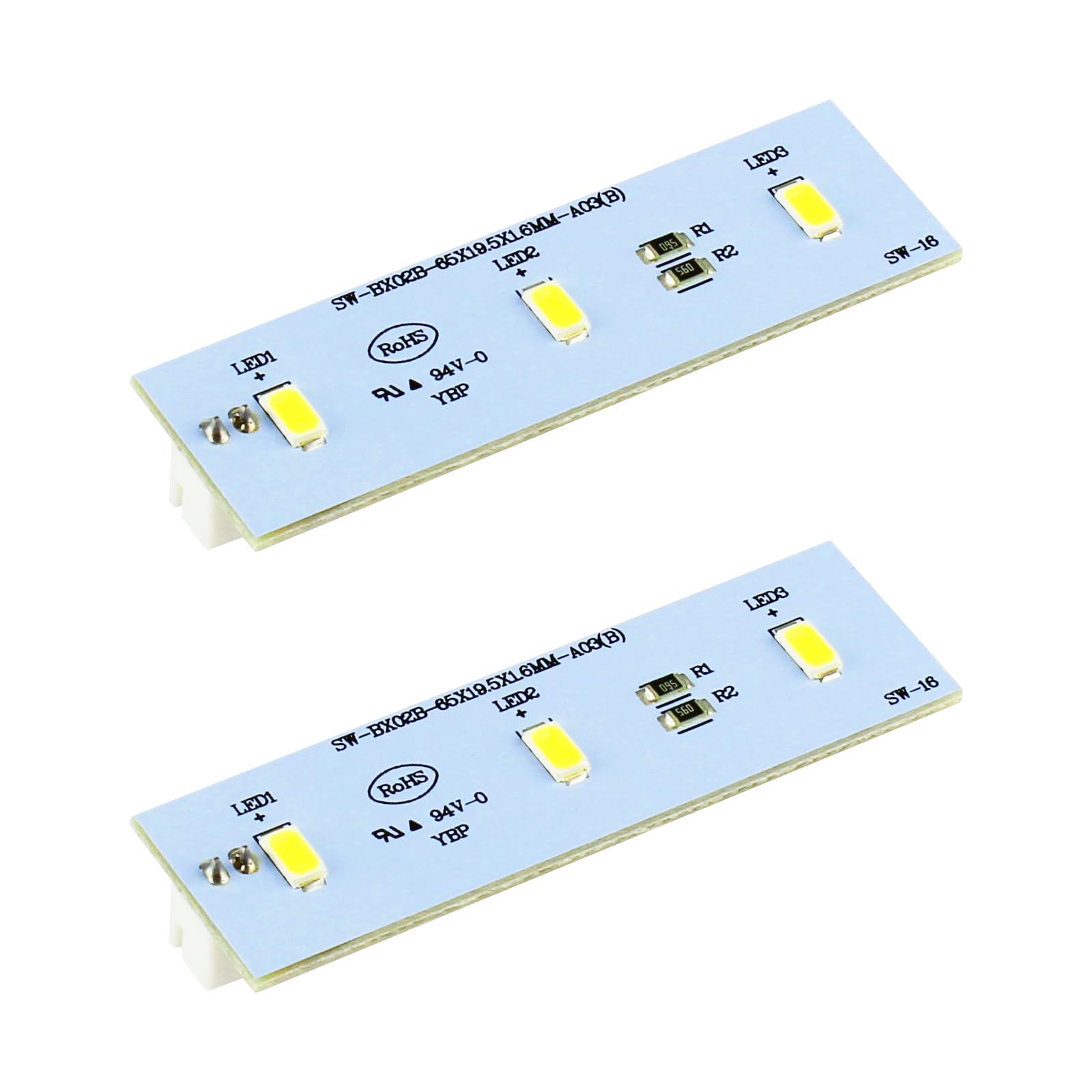 GEAIN SW-BX02B Refrigerator LED Light(2 pcs) for Magic Chef Refrigerator and Electrolux Refrigerator LED Light Board|Refrigerator LED Light Module Replacement ZBE2350HCA,DC 12V