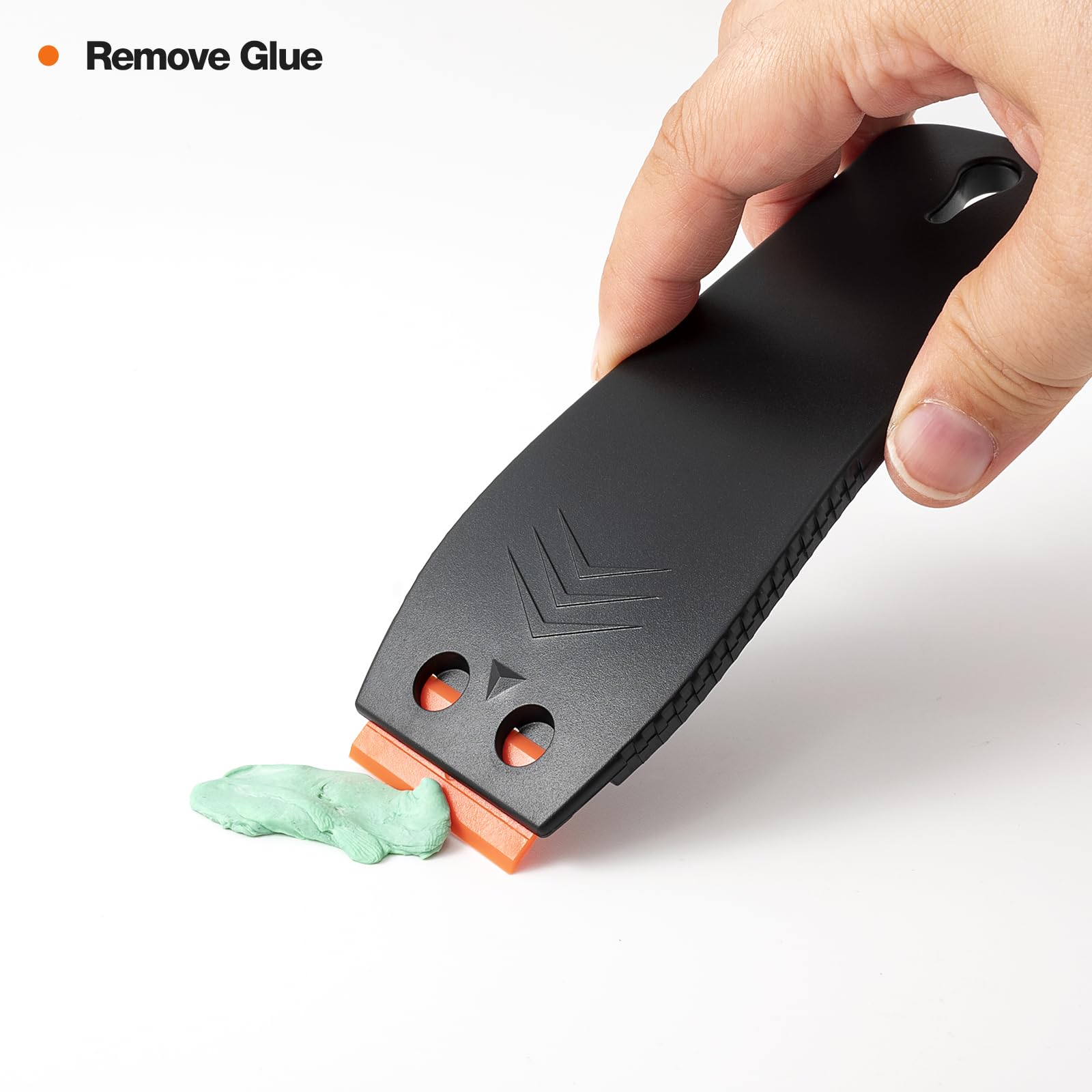 Gomake Double Edged Plastic Razor Blade Scrapers Knife with 20pcs Plastic Razor Blades for Removing Glue, Sticker, Decals, Tint,Label, Decal, Car Sticker, Adhesive from Window,Glass and Floor