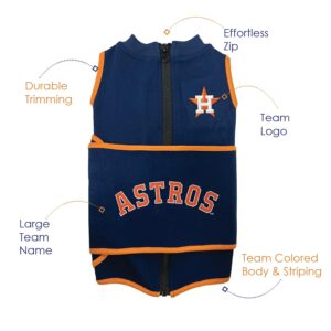 MLB Houston Astros Dog Anxiety Shirt Calming Soothing Solution Vest, for Dogs & Cats with Anxiety, Fears, Fireworks, Loud Noises, Dark, Lonely Keeps Dogs Calm & Feeling Safe, Relaxing Jacket, Large