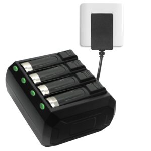 battery charger station for zebra wt6000 rs6000 barcode scanner,4-slot charging cradle power supply included,replacement for p/n (sac-nwtrs-4sch-01)