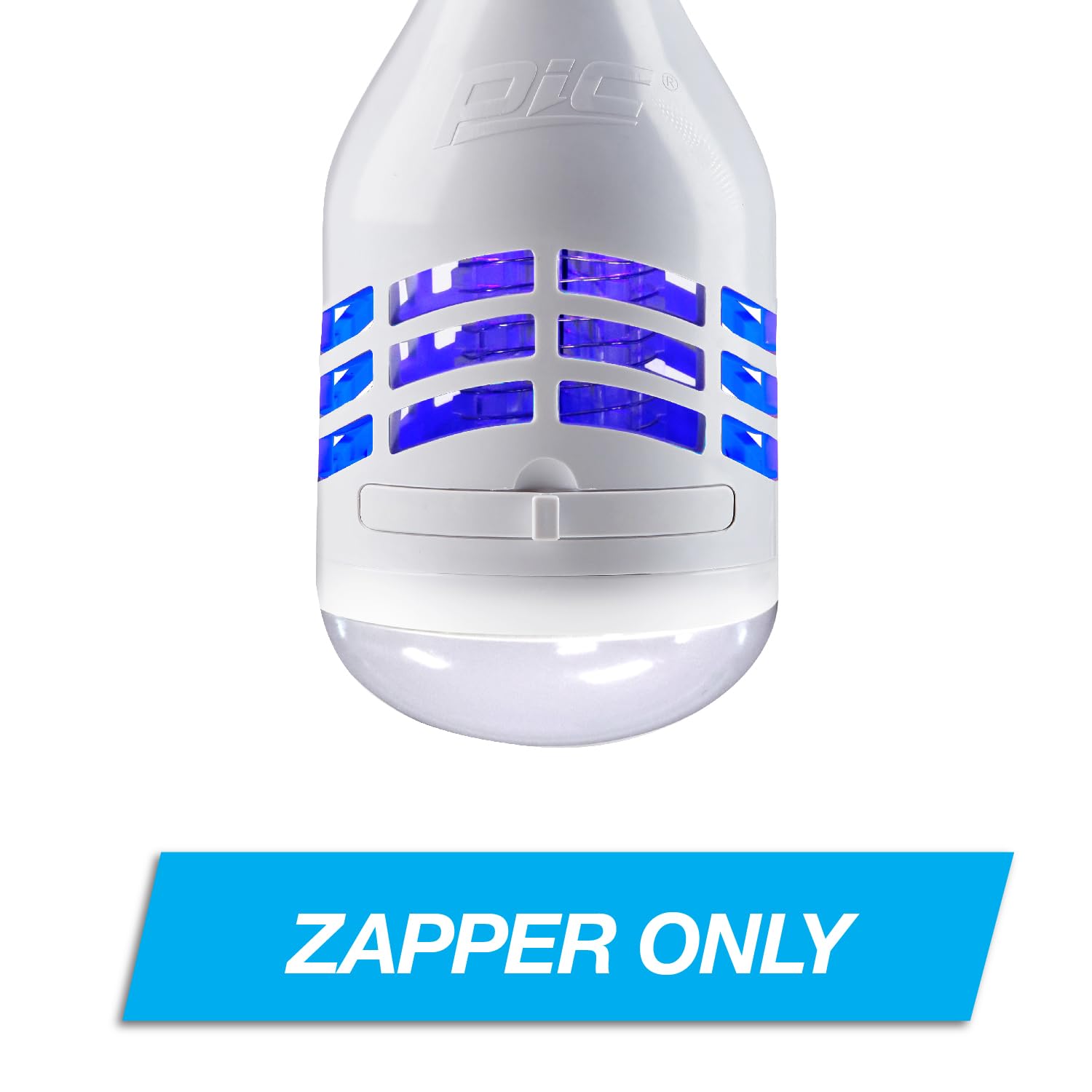 PIC LED Bug Zapper Light Bulb, Compact Mosquito Zapper, Electric Insect Killer, White, Fit Standard Bulb Socket, Kills Bug on Contact, Bug Catcher for Home, 2 Pack