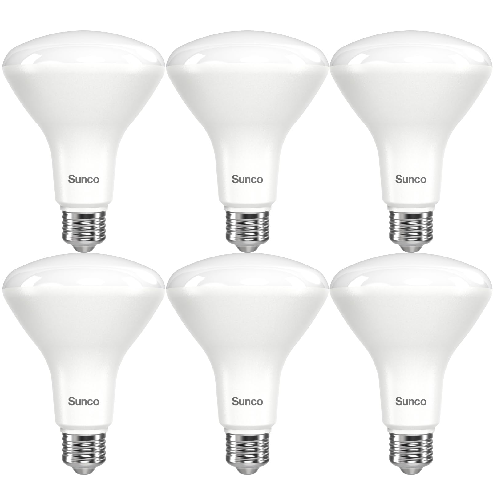 Sunco 6 Pack BR30 LED Bulbs, High Output 1200 Lumens, Indoor Flood Lights, 11W Equivalent 65W, 5000K Daylight, E26 Base, Interior Dimmable Recessed Can Light Bulbs