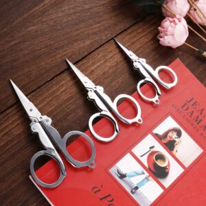 1Pcs Stainless Steel Folding Scissors Portable Mini Pocket Travel Scissors Embroidery Scissors Office School Supplies For Student(S)