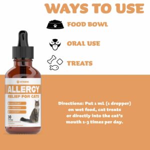 Allergy Relief for Cats | Helps to Naturally Support Allergy & Itch Relief for Cats | Cat Allergy | Cat Itch Relief | Cat Itchy Skin Relief | Cat Allergy Relief for Cats | Cat Supplements & Vitamins