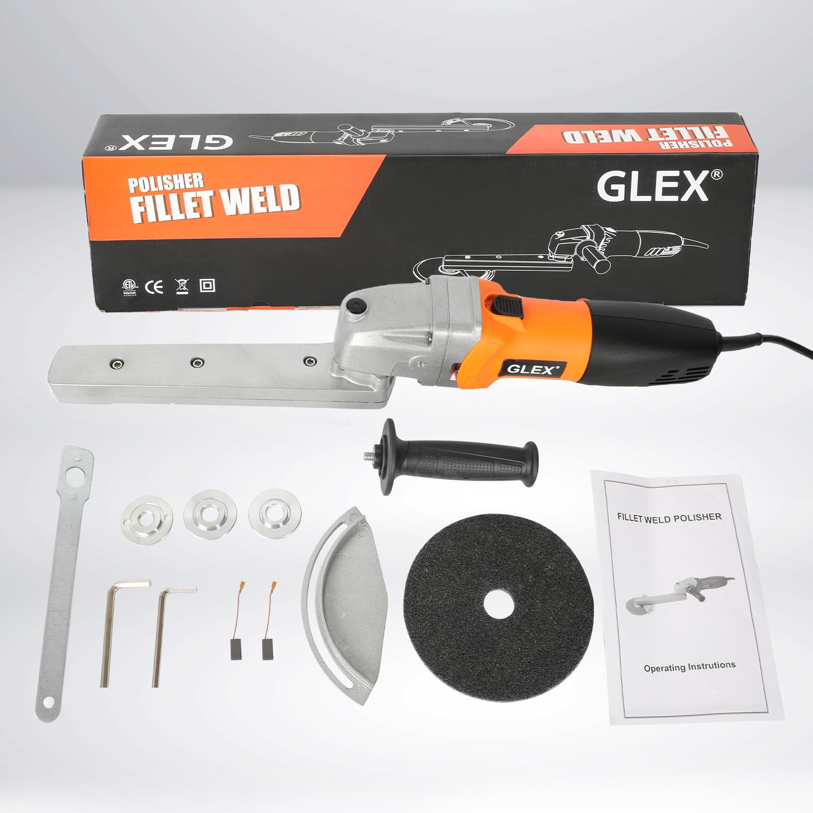 GLEX Angle Grinder Stand Tools, Extended Angle Grinder, Stainless Steel Industrial Long Arm Electric Angle Grinder, Sander, General Purpose: Grinding Wheels, Metal Cutting Blades, Flap Wheels.