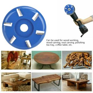 Stump Remover Angle Grinder Wood Carving Disc 6 Teeth Chainsaw Mill Cutter Woodworking Blade Tools Wood Turbo Carving Disc Wood Grinding Shaping Disc Grinder Disc (Arc Blade)