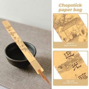 500Pcs Disposable Chopstick Sleeves Chinese Chopsticks Chopsticks Pockets Bulk Chopsticks Bags for Chinese Restaurant