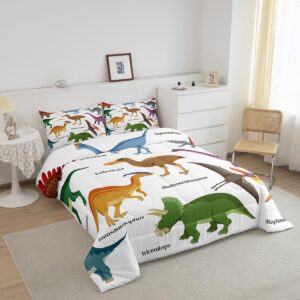 Erosebridal Dino Comforter Set for Kids Boys Girls,Dinosaur Bedding Set Twin,Set of Ancient Dinosaur Bedding Comforter Sets,Jungle Animal Duvet Insert with 1 Pillowcase