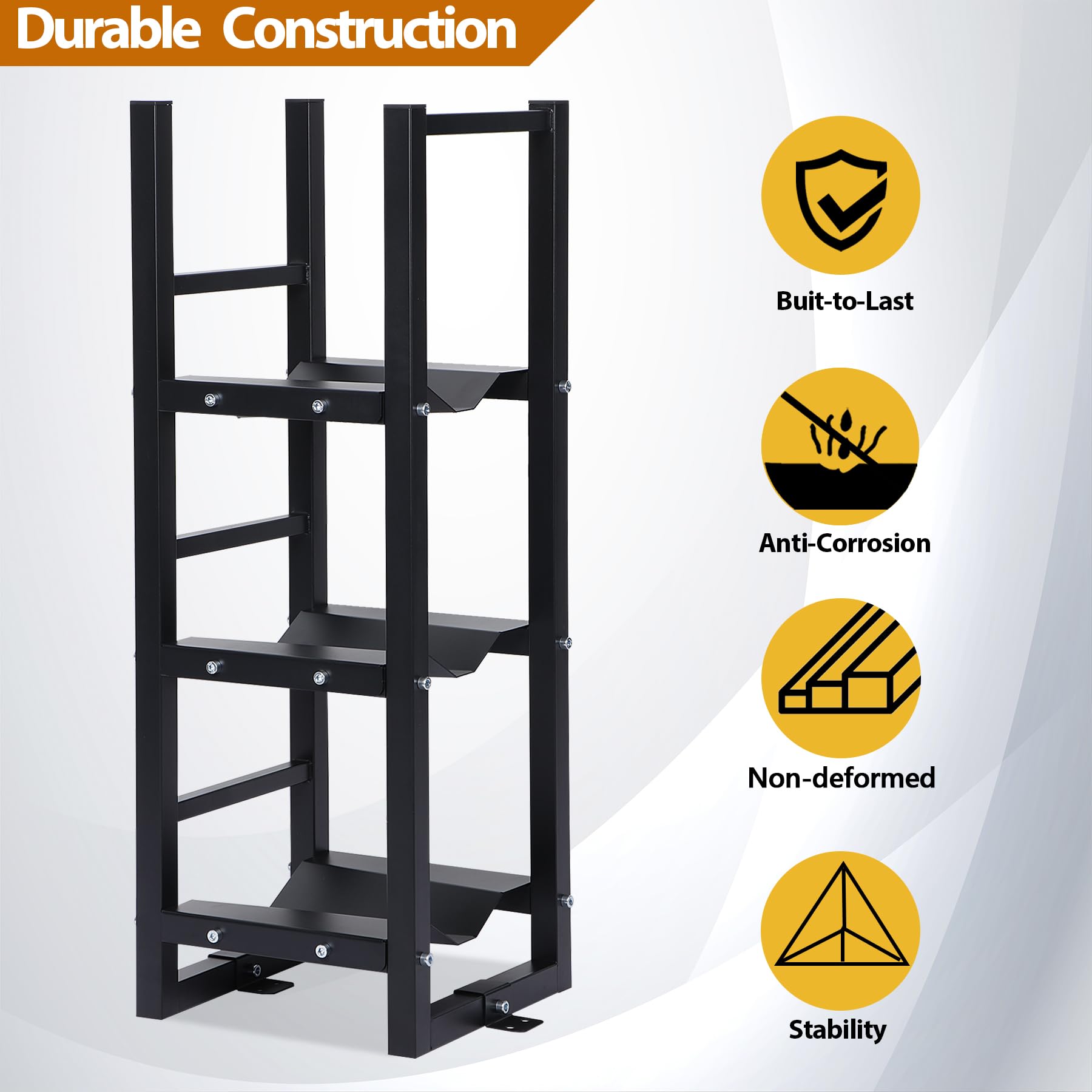 Eastrexon Refrigerant Tank Rack Heavy Duty, Stable Metal Refrigerant Cylinder Tank Rack, Powder Coated Cylinder Rack Sufficient Storage for Freon, Gases, Oxygen, Nitrogen, Acetylene