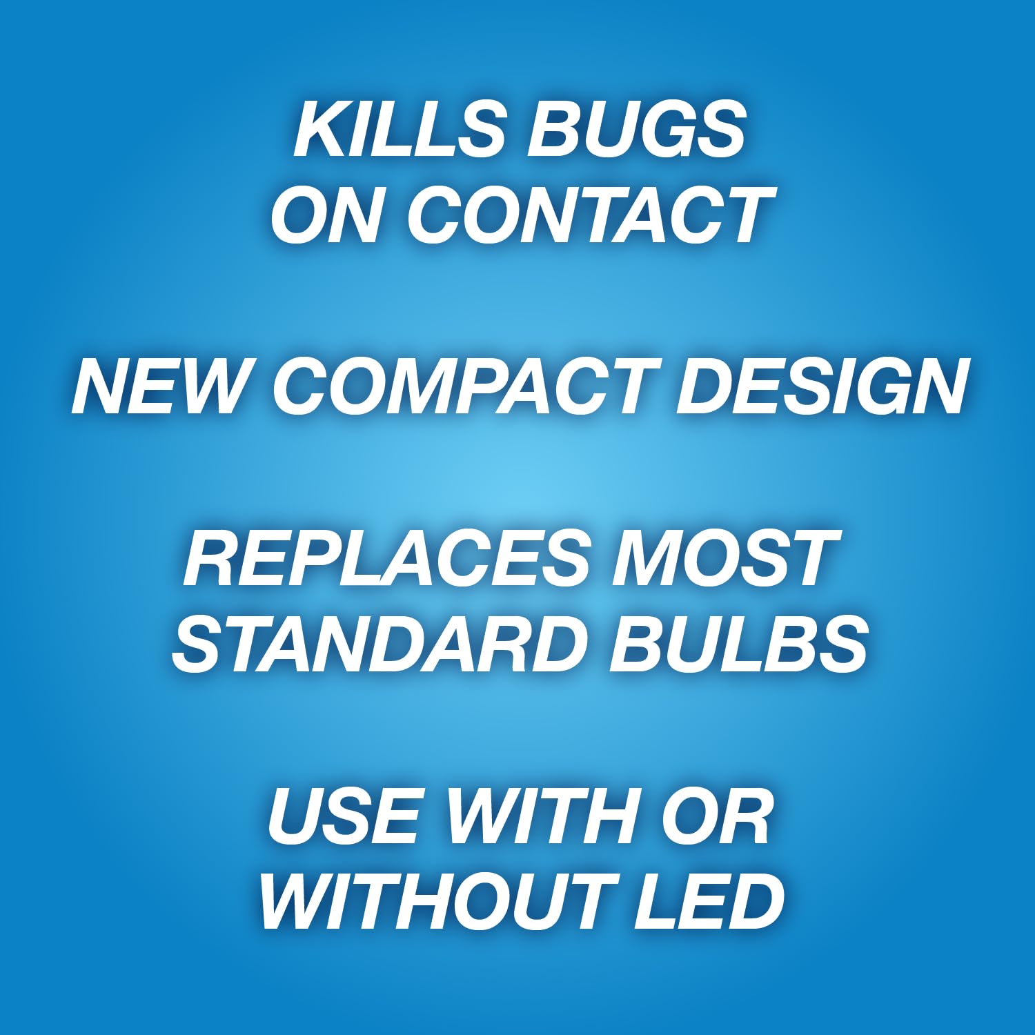 PIC LED Bug Zapper Light Bulb, Compact Mosquito Zapper, Electric Insect Killer, White, Fit Standard Bulb Socket, Kills Bug on Contact, Bug Catcher for Home, 2 Pack