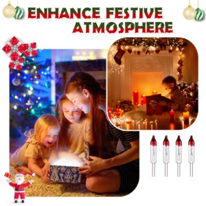 Riakrum 100 Pcs Christmas Replacement Mini Light Bulbs Bulk 0.17A Bulb Flasher Christmas Replacement Bulb Christmas Tree Incandescent Light Bulb Mini String Light Bulb (No Base, 3.5V 0.595W)