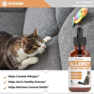 Allergy Relief for Cats | Helps to Naturally Support Allergy & Itch Relief for Cats | Cat Allergy | Cat Itch Relief | Cat Itchy Skin Relief | Cat Allergy Relief for Cats | Cat Supplements & Vitamins