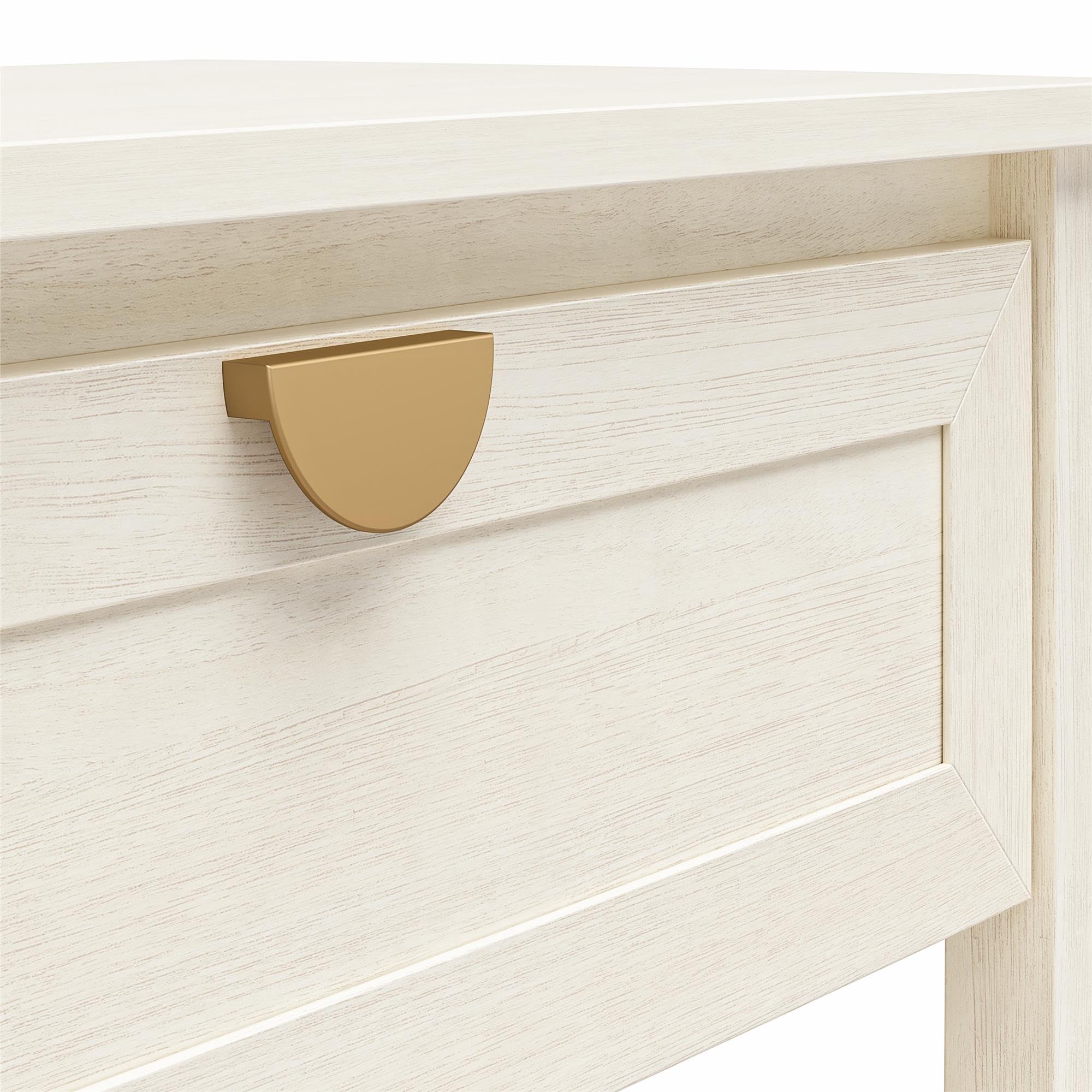 Mr. Kate Primrose Wide 1 Drawer Nightstand with Open Shelf, Ivory Oak