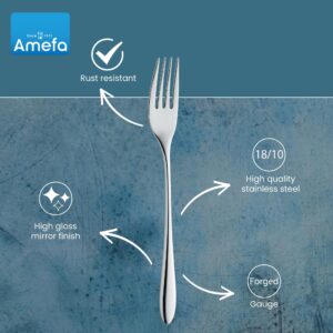 Amefa Cuba 20-piece Premium 18/10 Stainless Steel Flatware Set, High Gloss Mirror Finish, Silverware Set Service for 4, Dishwasher Safe, Rust resistant Cutlery.