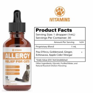 Allergy Relief for Cats | Helps to Naturally Support Allergy & Itch Relief for Cats | Cat Allergy | Cat Itch Relief | Cat Itchy Skin Relief | Cat Allergy Relief for Cats | Cat Supplements & Vitamins