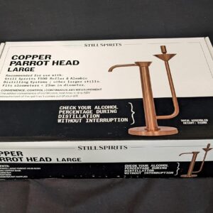 Still Spirits =Large= 13" Distilling Parrot Solid Copper and Silver Solder for use with Proof & Tralle Hydrometer Alcometer