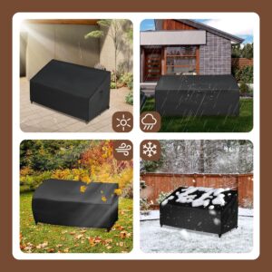 iBirdie Patio Furniture Sofa Covers 60W x 42D x 30H 2-Seater inch Outdoor Waterproof Couch Loveseat Bench Cover, Black