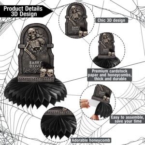 8pcs Halloween Tombstone Centerpiece Decorations Rip to My 20s bachelorette Honeycomb Centerpieces Funeral for My Youth 30th Birthday Skull Gothic Party Supplies