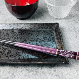 Premium Japanese Chopsticks Reusable [ Made in Japan ] Traditional Lacquer Art Wooden Chopsticks B (Galaxy PU(MK007))