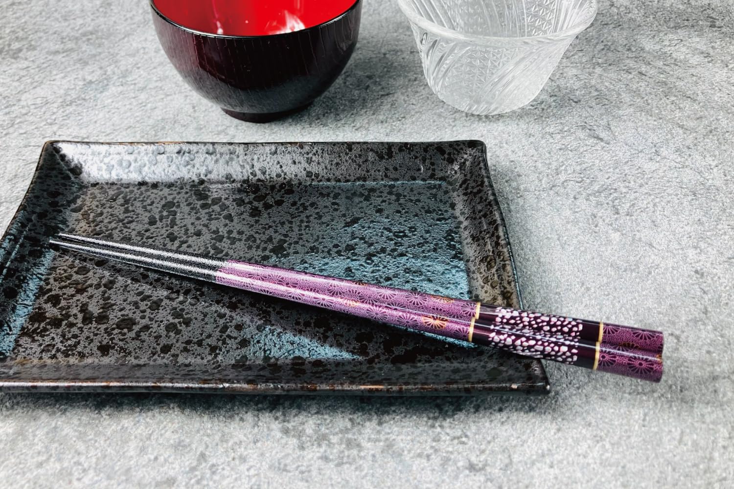 Premium Japanese Chopsticks Reusable [ Made in Japan ] Traditional Lacquer Art Wooden Chopsticks B (Galaxy PU(MK007))