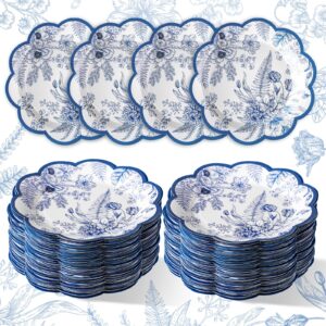 suttmin 100 pcs paper plates disposable paper plates party supplies dinner dessert plates serving tray tea party plates for wedding birthday party baby shower bridal shower supplies(classic)