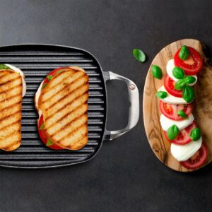 Outset Cast Iron Grill Pan With Ridges 8.5” x 14.25” x 1.5”