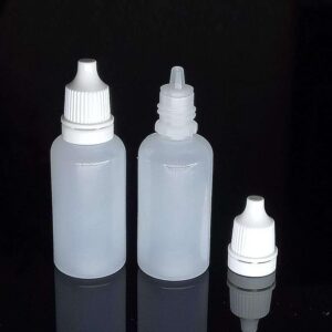 BeiHCain 100/50PCS Plastic Eye Dropper Bottle Dropper Bottle, 15ML Empty Plastic Squeezable Eye Dropper bottle LDPE with Childproof Cap (50pcs Dropper Bottle)