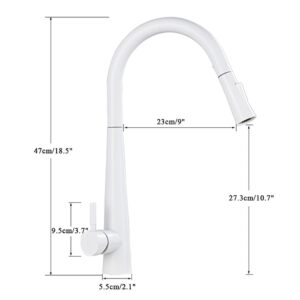 Sensor Kitchen Faucet White Intelligent Touch Inductive Sensitive Faucet Mixer Water Tap Single Handledual Outlet Water