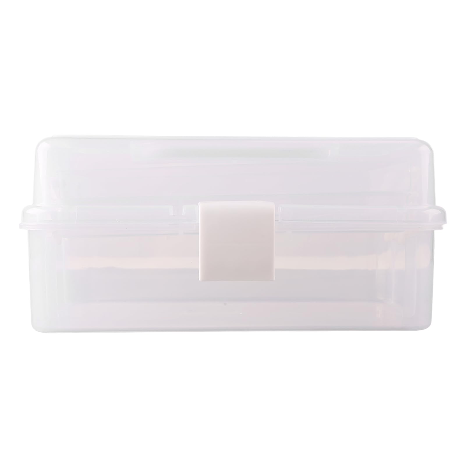 Three Layer Plastic Storage Box, Folding Tool Box Portable Handled Storage Case Multipurpose Organizer for Art Craft and Cosmetic(White)