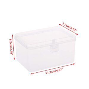 Craft Storage Box Plastic Adjustable Storage Containers with Carry Handle Transparent Containers Organiser for Art & Craft Toys Sewing Accessories Green,4.41"L x 3.03"W x 2.44"H