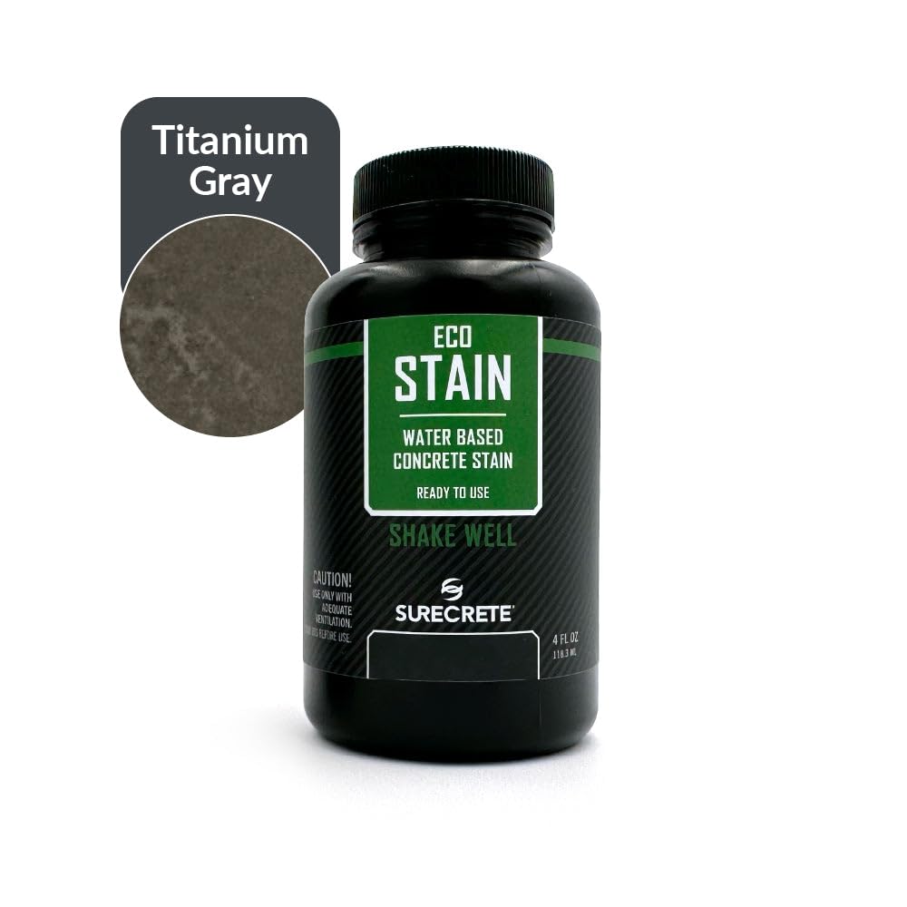 Surecrete Eco Stain Water-Based Stain for Concrete - 4 oz Tester - Titanium Gray