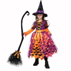 Halloween Witch Broom, Wizard Witch Flying Broomstick for Kids Adults, Witch Halloween Broom Props for Cosplay Costume Party Decorations (Black)