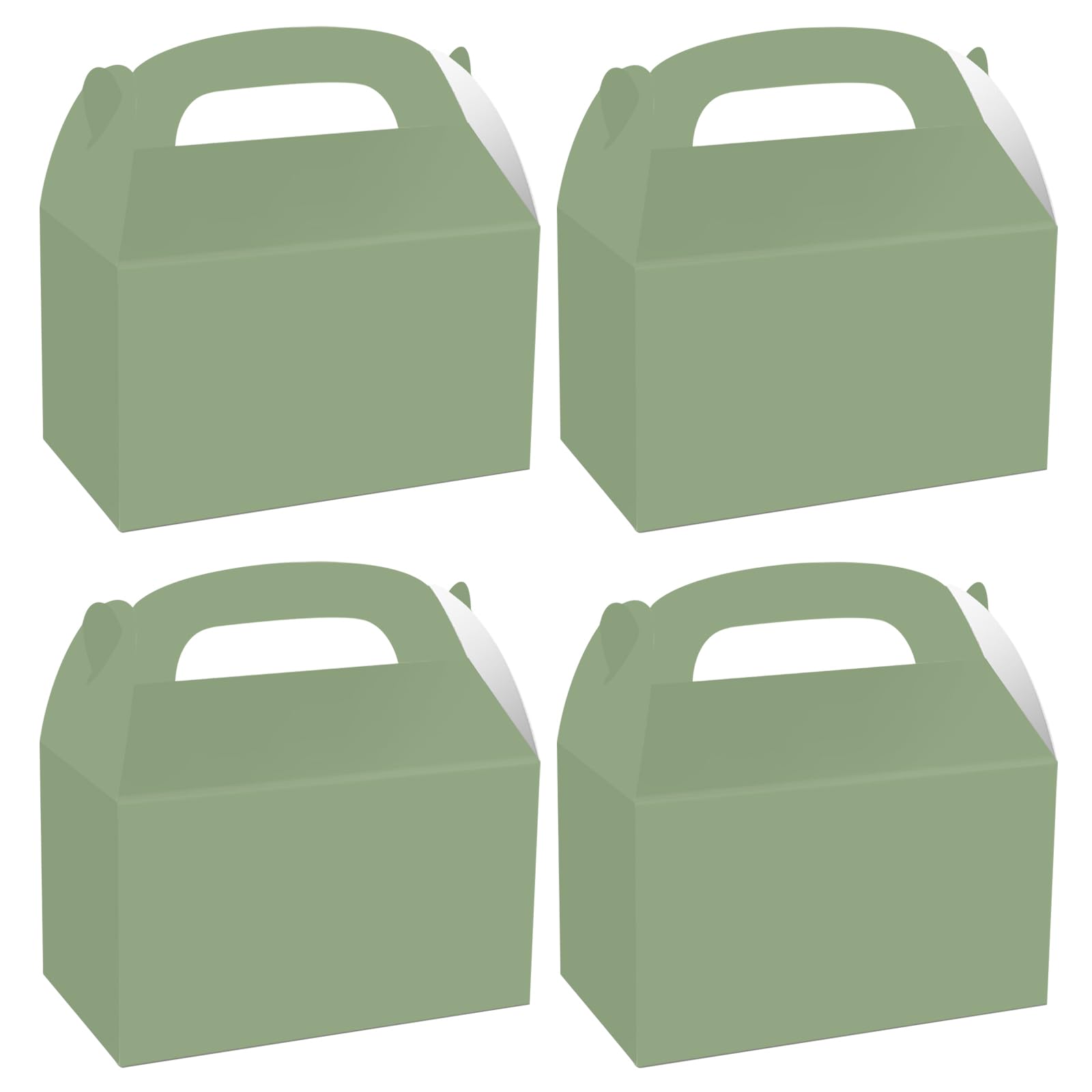 CIEOVO 24 Pack Sage Green Party Cardboard Treat Box Sage Green Party Favor Goody Bags Treat Boxes for Bridal Shower Baby Shower Birthday Wedding Party Supplies