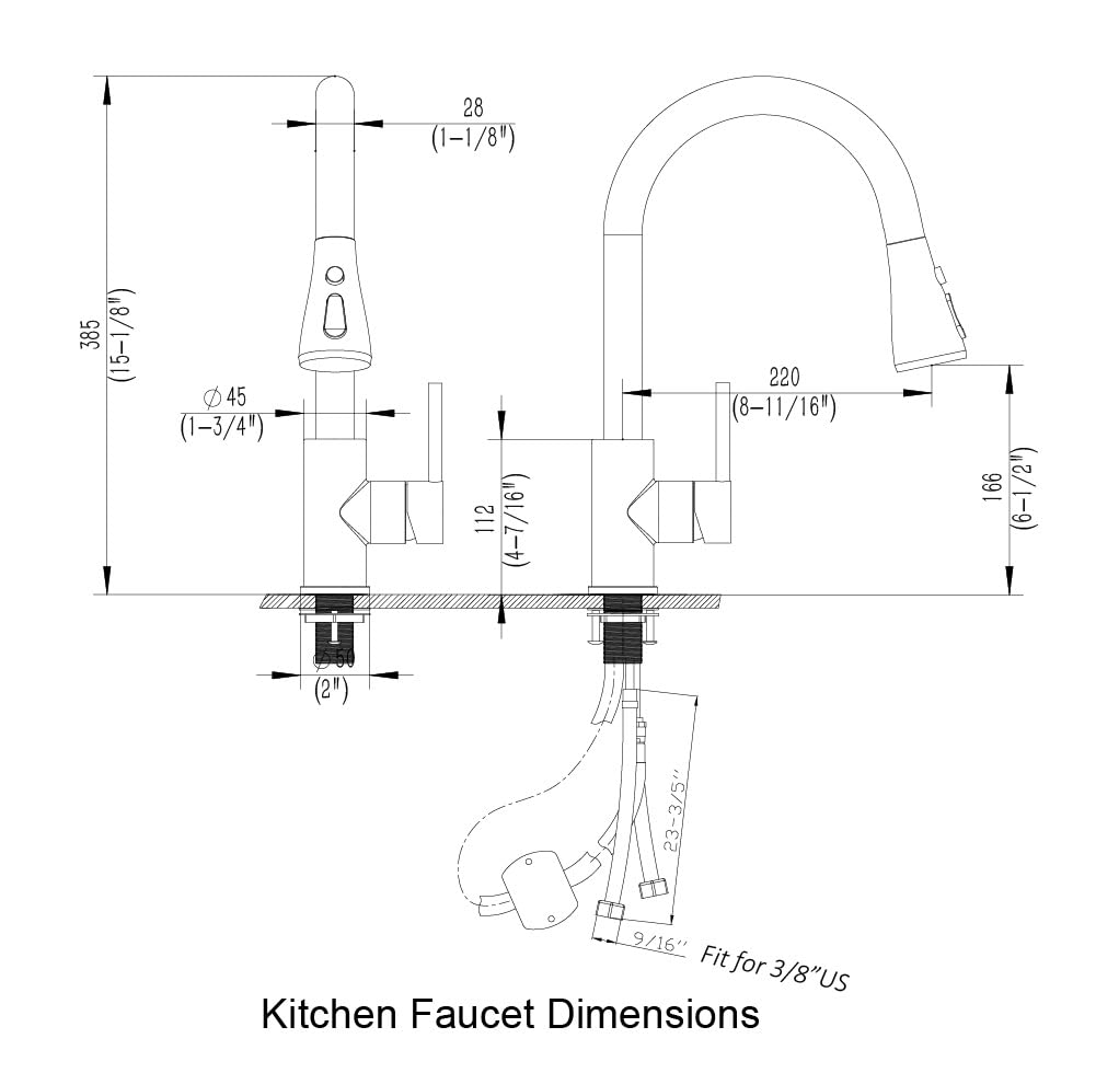 Havin Gold Kitchen Faucet with Pull Down Magnetic Sprayer, High Arc Stainless Steel Material, with cUPC Ceramic Cartridge,Fit for 1 and 3 Holes Kitchen Sink