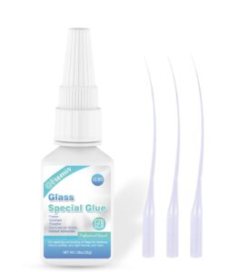 viomis glass glue, 30g, instant strong bond for glass, acrylic, waterproof, dries clear, quick curing, ideal for craft, jewelry, rhinestone, crystal, mirror, glasses