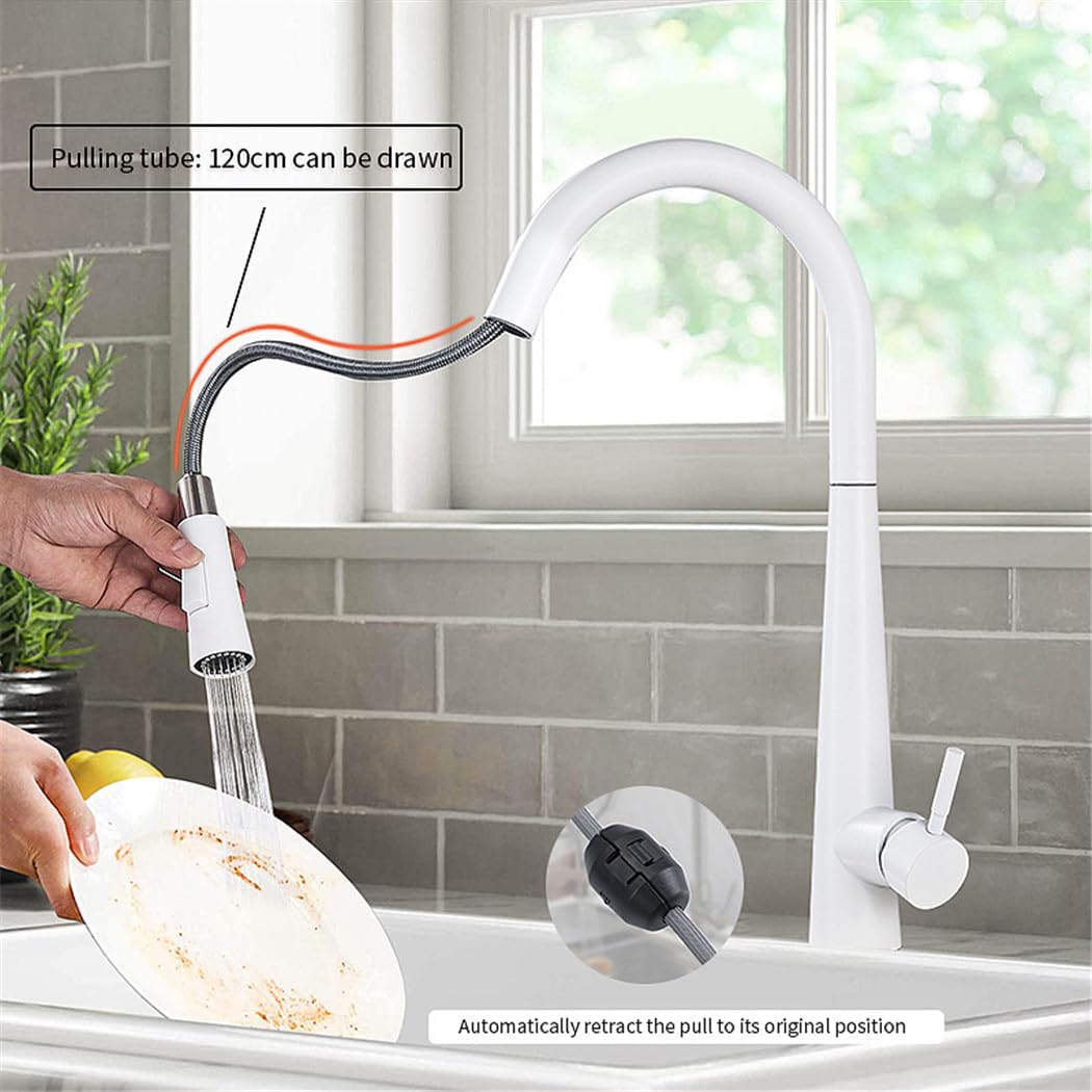 Sensor Kitchen Faucet White Intelligent Touch Inductive Sensitive Faucet Mixer Water Tap Single Handledual Outlet Water