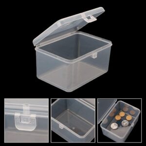 Craft Storage Box Plastic Adjustable Storage Containers with Carry Handle Transparent Containers Organiser for Art & Craft Toys Sewing Accessories Green,4.41"L x 3.03"W x 2.44"H