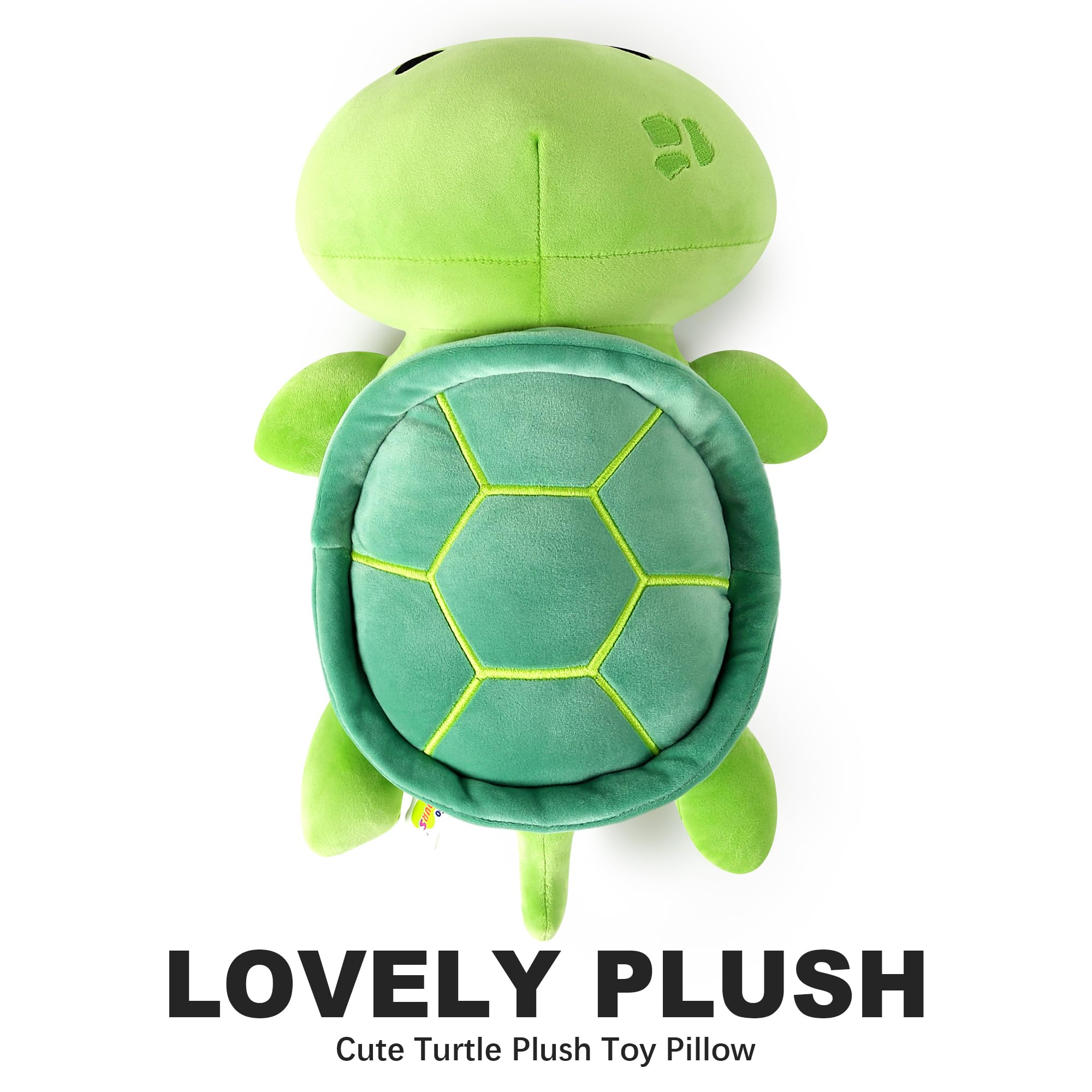 Onsoyours Sea Turtle Cute Plush, Green Soft Stuffed Animal Turtle Plush Pillow, Tortoise Kawaii Plushie Toy for Kids (Green Turtle, 13")