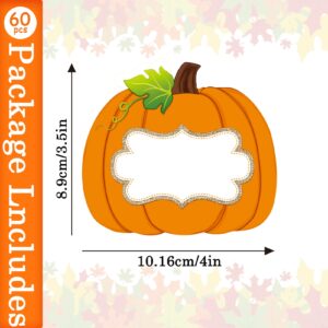 60 Table Seating Cards - Pumpkin Plate Seating Cards Table Setting Name Cards Fall Pumpkin Buffet Cards are great for family dinners, autograph cards, bulletin board decorating