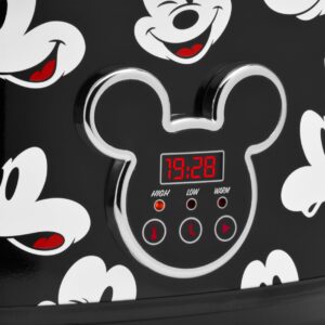 Disney Mickey Mouse 7-Quart Digital Slow Cooker with Sound - Food Warmer for Dips, Soup & More - Slow Cooker with Removable Stoneware - Kitchen Essential for Parties