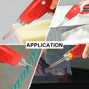 Foam Cutter 6 In 1 Hot Knife Cutting Tool 400℃ 200W Styrofoam Cutter Electric Hot Knife Foam Cutter With 2 Blades For EPS, XPS, EVA, KT Board, Sponge, Nylon (red)