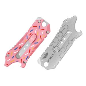 oknife otacle edc retractable utility knife (pink)