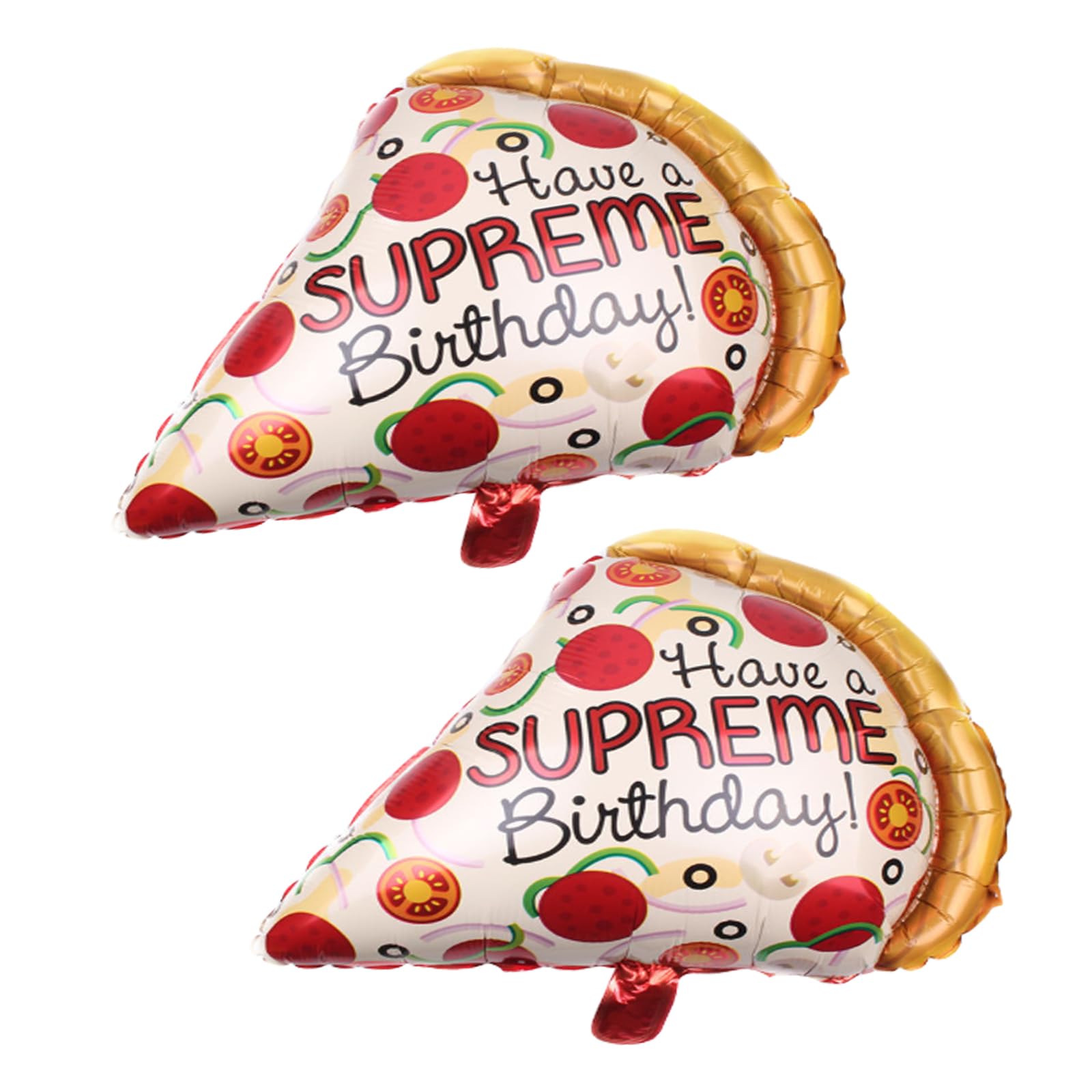 2pcs Pizza Aluminum Balloons for Birthday Babyshower Party Decoration