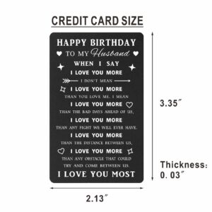 SOUSYOKYO Husband Birthday Card, Whe I Say I Love You Birthday Gifts, Happy Husband Bday Gifts from Wife