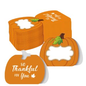 40 thanksgiving table place cards - folding pumpkin thanksgiving table cards table setting name cards fall pumpkin buffet cards are perfect for family dinners halloween, and fall events.