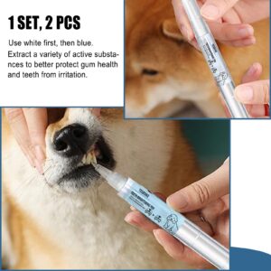 hejhncii 2 Pack Pets Dog Teeth Cleaning Pen Teeth Cleaning Pen Dogs Cats Natural Remover Tool Pet Tooth Cleaning Tool